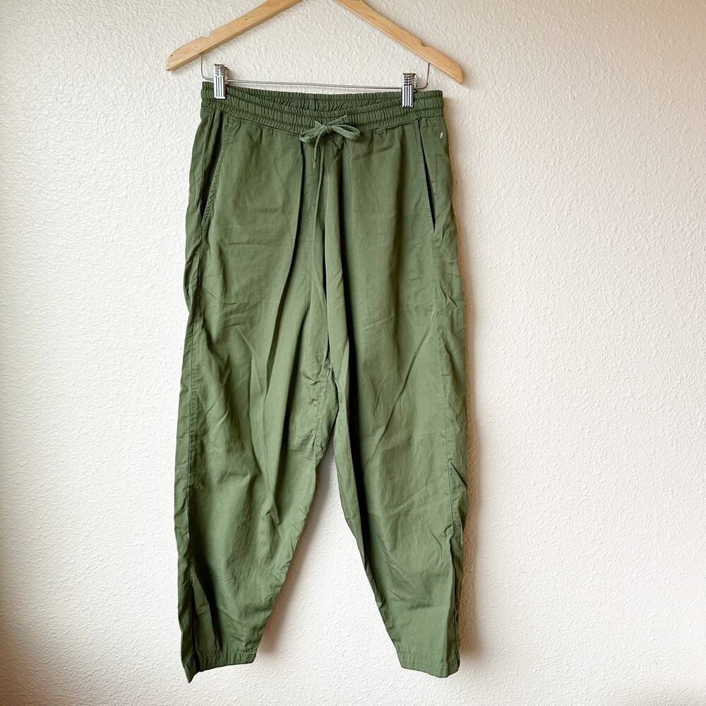 Universal Works Olive Green Cotton Track Pants Size 28 Drawstring Cargo Tapered